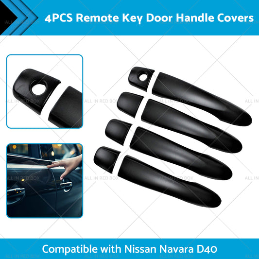 4x Remote Key Door Handle Covers Suitable for Nissan Navara D40 2005-2015 ST