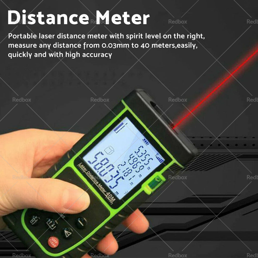 40m Handheld Digital Laser Distance Meter Finder Measure Tape Range Finder Tools