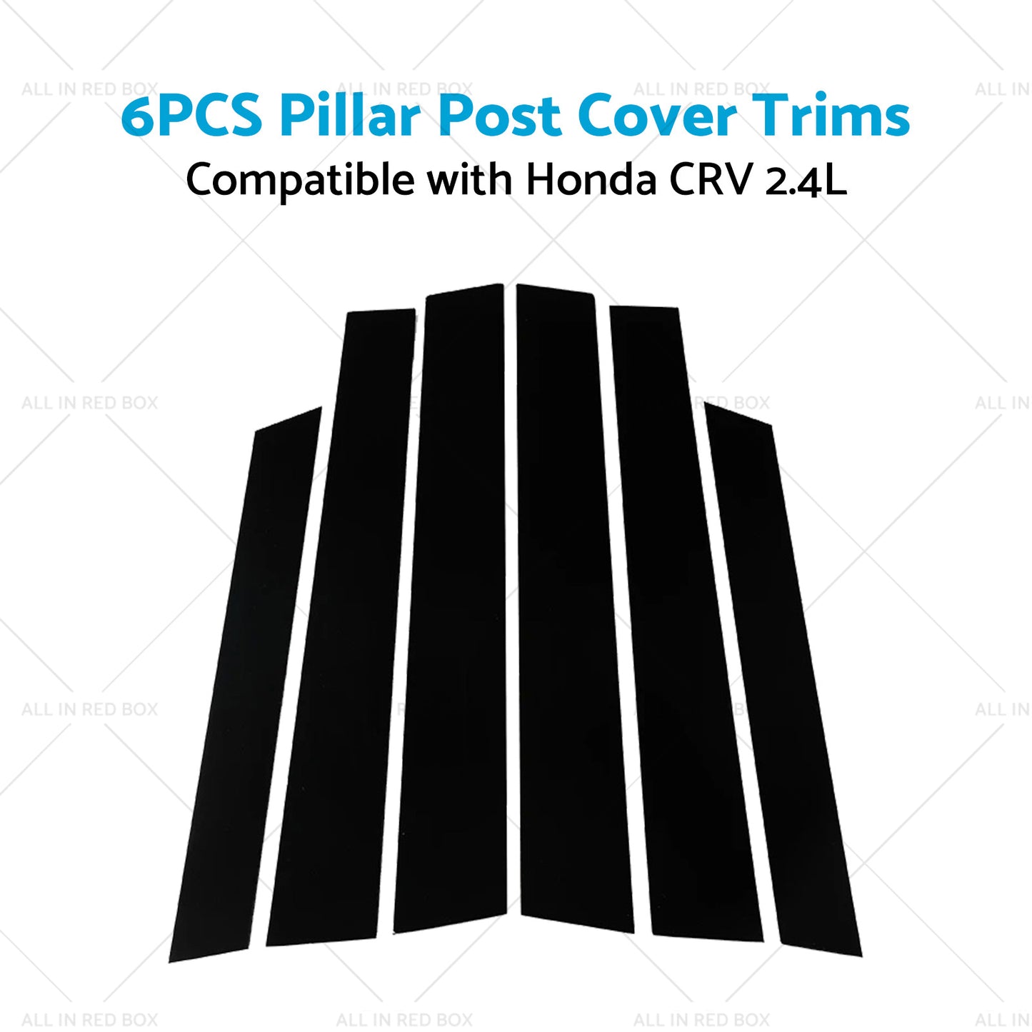 6PCS Black Window Trim Covers Suitable for 07-11 Honda CRV 2. 4L