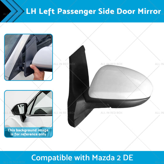 LH Left Passenger Side Door Mirror Suitable for 3 Wires Mazda 2 DE 06 or 07-14