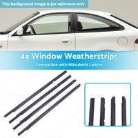 4x Window Weatherstrips Trim Belt Set Suitable for Mitsubishi Lancer 08-17