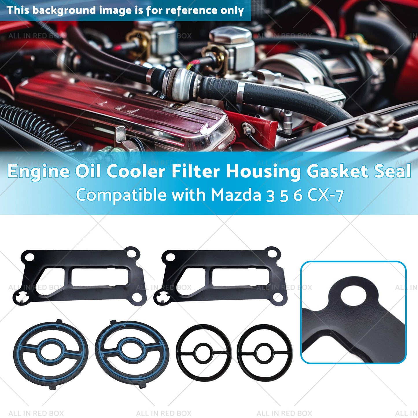 Engine Oil Cooler Filter Housing Gasket Seal Suitable for 2007-2012 Mazda CX-7