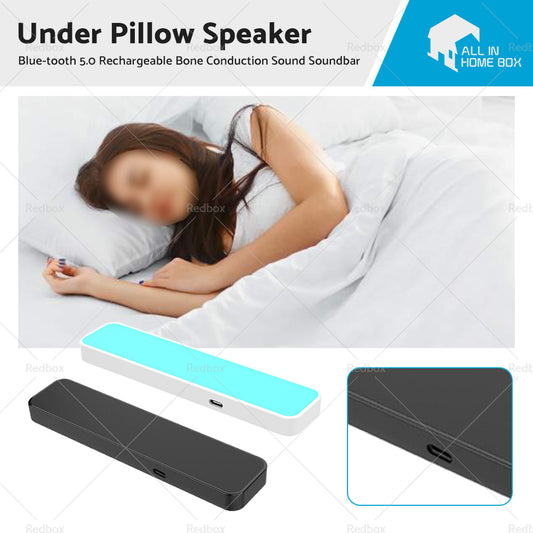 Under Pillow Speaker Bluetooth-5. 0 Rechargeable Bone Conduction Sound Soundbar