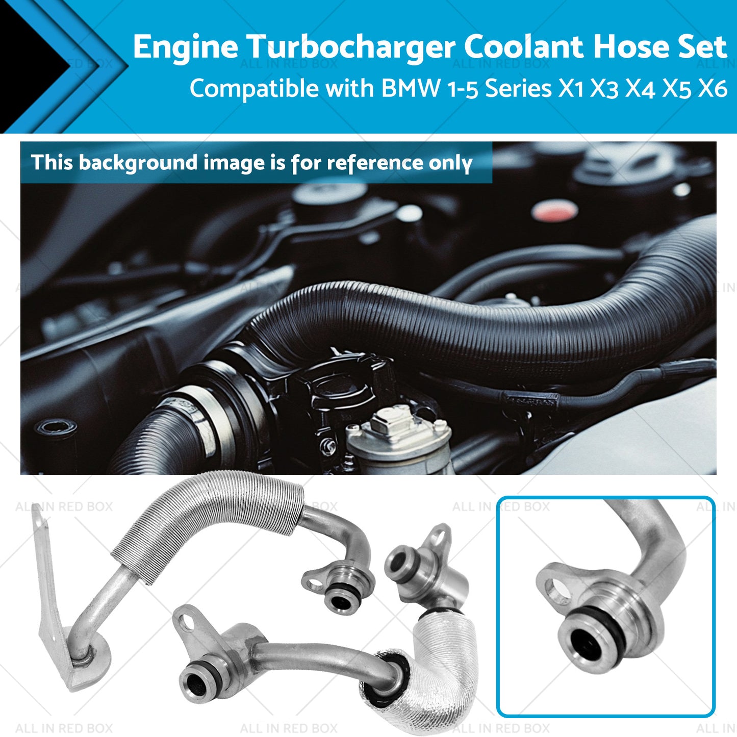 Engine Turbocharger Coolant Hose Set Suitable for BMW 1-5 Series X1 X3 X4 X5 X6