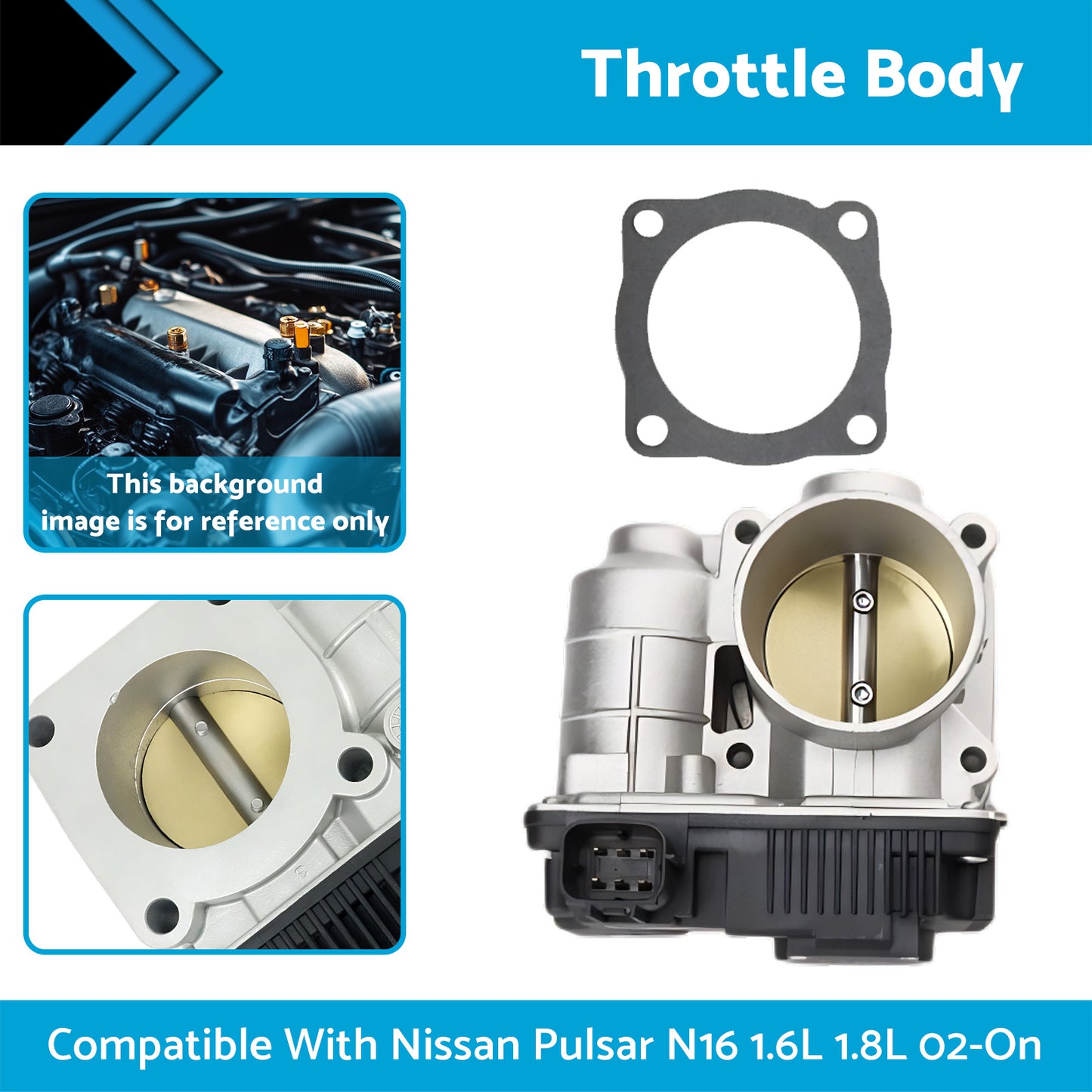 Throttle Body Suitable For Nissan Pulsar N16 Sedan Hatch 1.6L 1.8L 2002-On