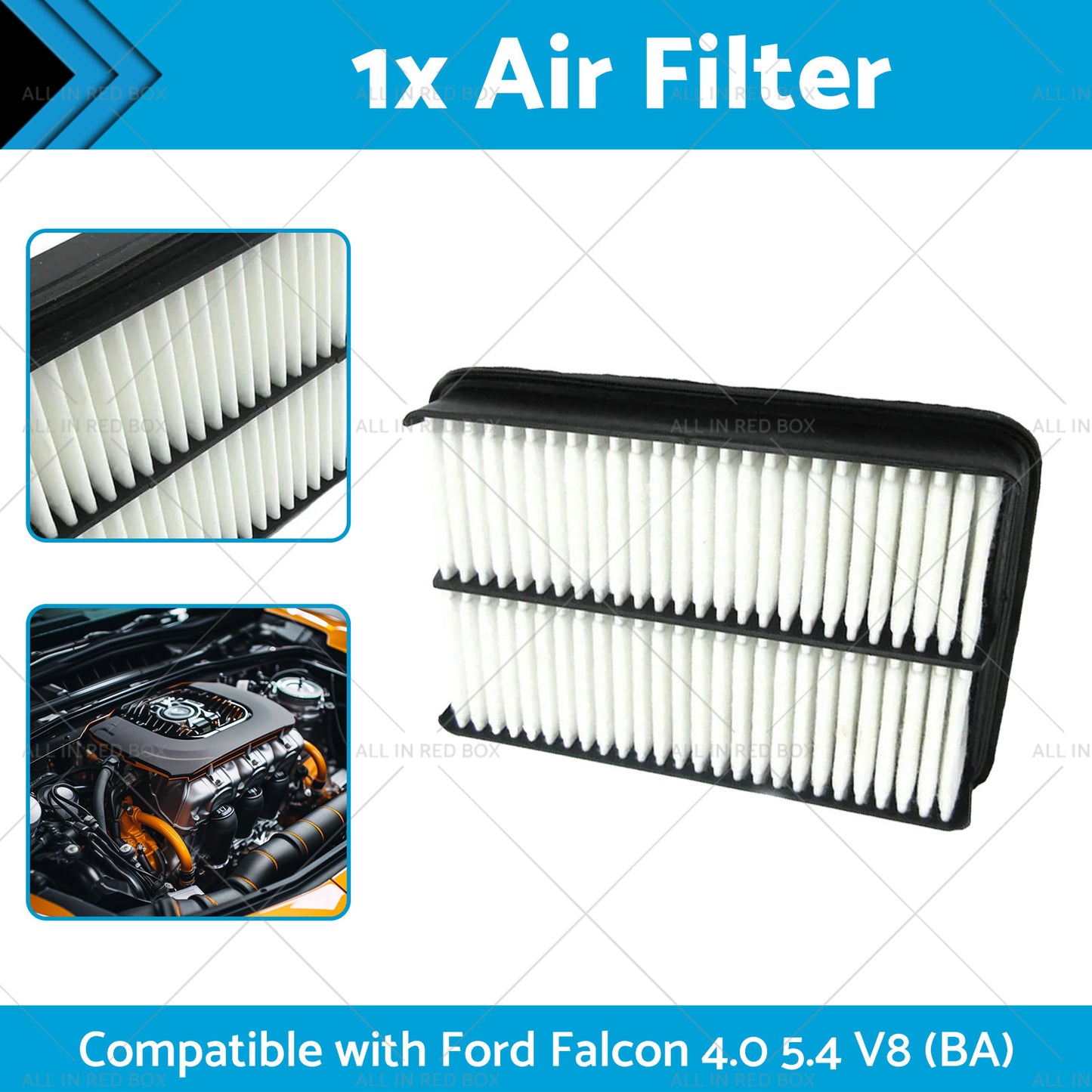 Air Filter A1575 Suitable for Ford Falcon 4. 0 LPG 5. 4 V8  BA  5. 4 XR8  BF  XR6