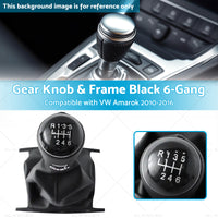 Gear Knob  and  Frame Black 6-Gang Suitable for VW Amarok 2010-2016