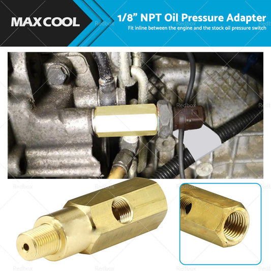 Oil Pressure Gauge Adapter 1 or 8 inch  NPT Male or Female Thread with 1 or 8 inch  NPT