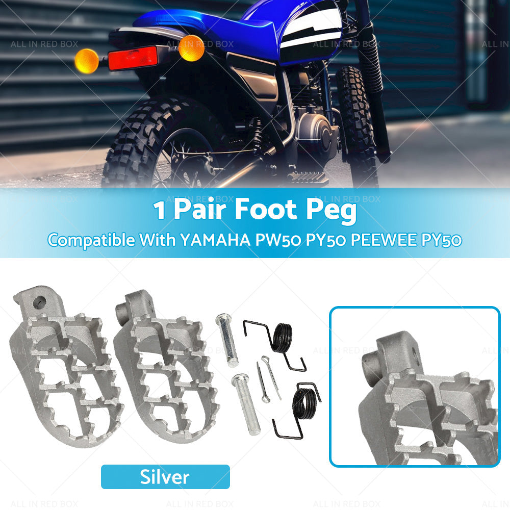 Foot Pegs Footpegs Suitable For Yamaha TW200 PW50 PW80 Peewee Pit Dirt Bikes