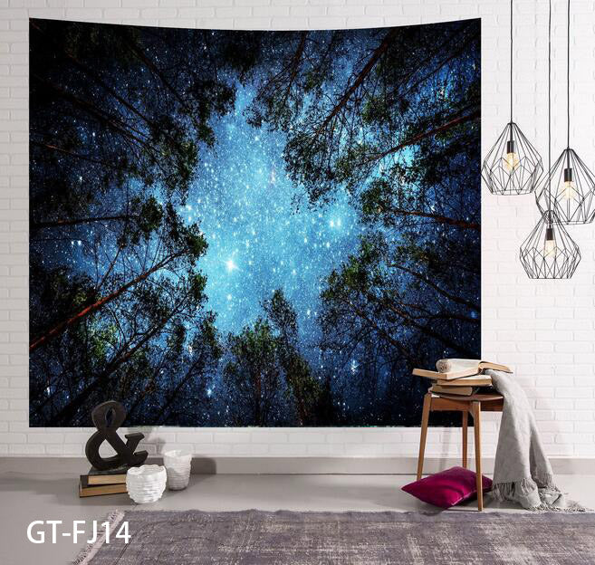 3D Forest Tree Tapestry Wall Hanging Bedspread Throw Blanket Mat Home DecorCloth