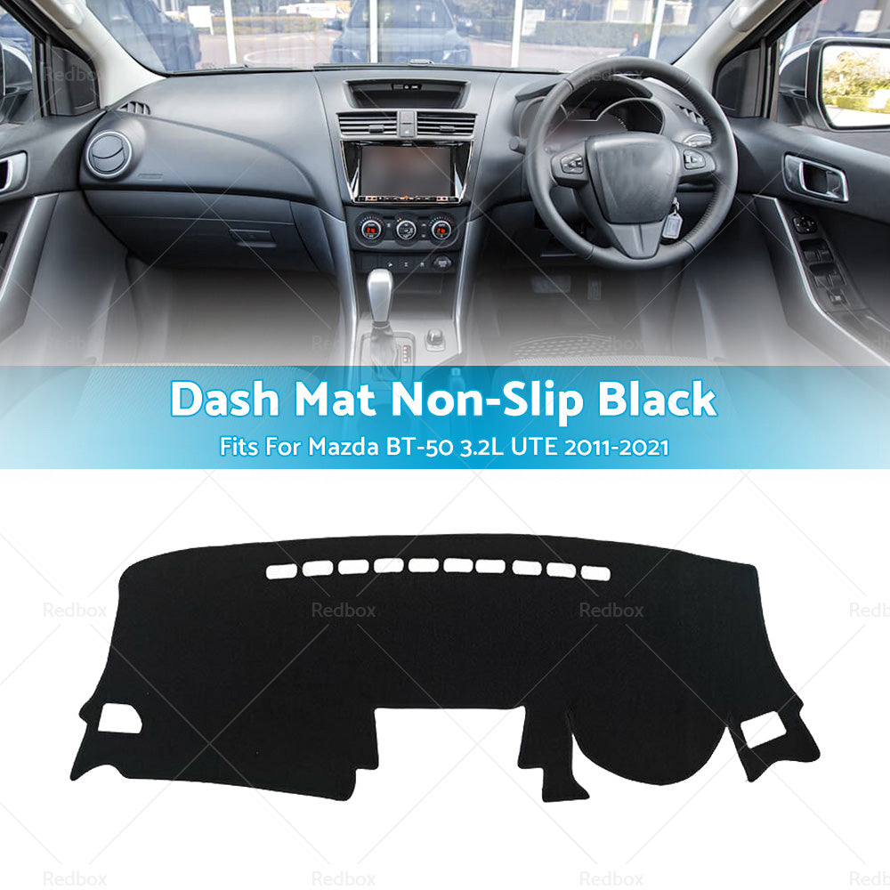 Non-Slip Dash Mat For Mazda BT-50 3. 2L UTE 2011-2021 Dashboard Cover Black