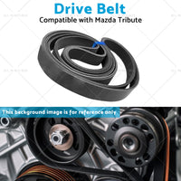 V-Ribbed Serpentine Drive Belt 6PK2185 Suitablefor Mazda Tribute Lexus Ford Benz