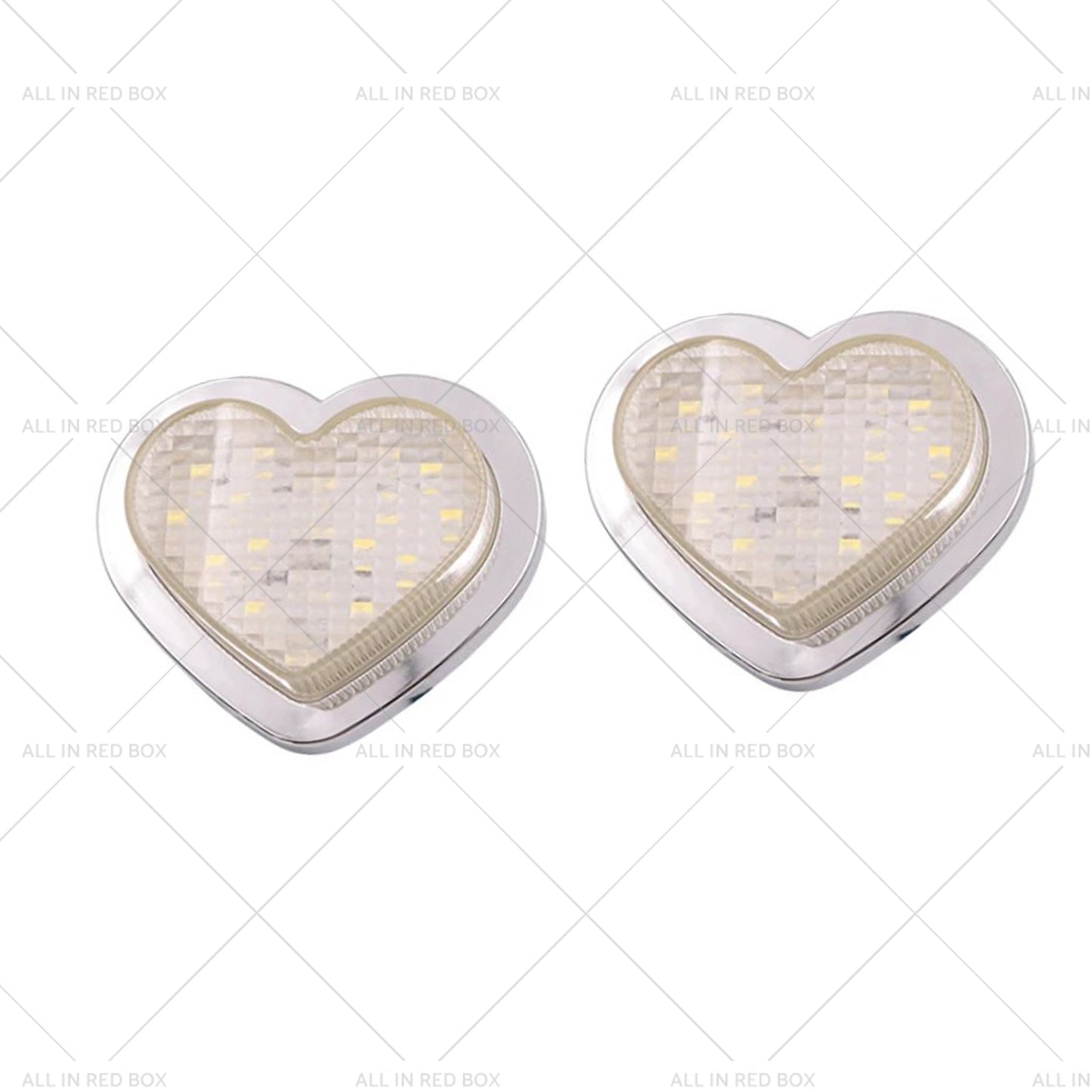 {{ Heart Pair 12V LED Side Marker Indicators Clear Flash White }} - Buy Car Parts Online at {{ Kaka Auto Parts }}.