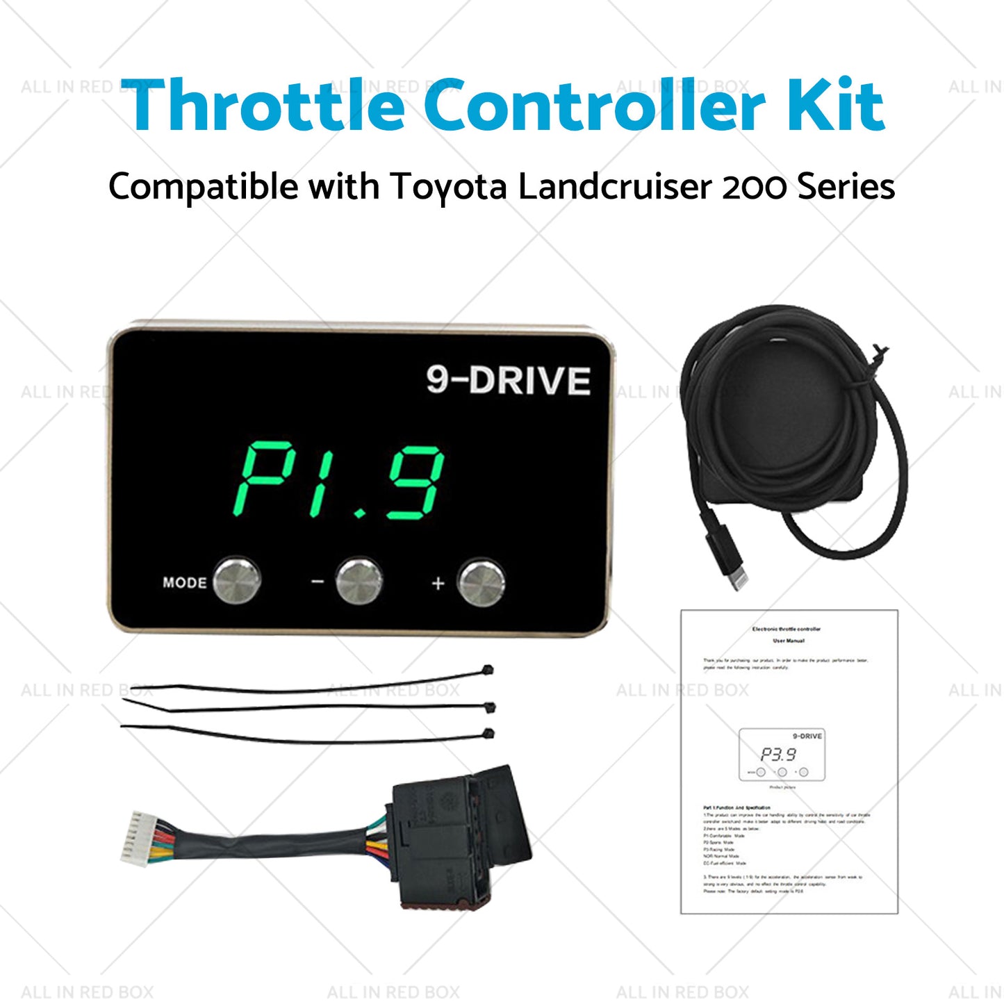 EVC Throttle Controller Kit Suitable for Toyota Landcruiser 200 Series 2009-2021