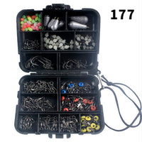 177-Piece Professional Fishing Accessories Kit Suitable For Outdoor Use ¡§C Includes Tackle Box, Swivels, Hooks & Beads