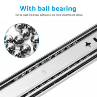 PAIR 90KG Loading Capacity Locking Drawer Slide Runner Trailer 800mm or 1600mm