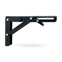 Folding-Shelf Brackets Triangle Hinge Wall Mounted Table Bench Heavy Duty-Shelf，Black，8 inches - ZT2