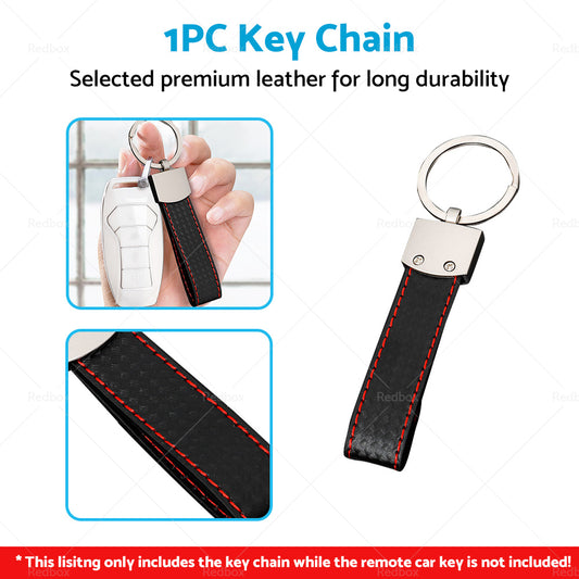 1 Piece Black Key Ring Keychain Keyring Metal  PU Leather Key Chain Universal