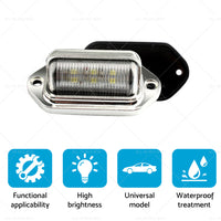 6 LED License Number Plate Light Lamps Suitable for Truck SUV Trailer Lorry