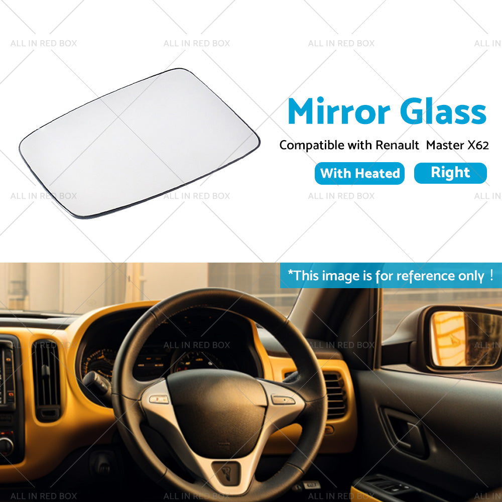 Right Mirror Glass Suitable for Renault Master X62 2010-2019 Heated Convex base