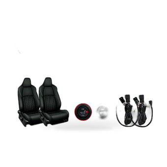 compare product 4PCS 12V Universal Carbon Fiber Car Heated Seat Heater Kit with Round Switch AU