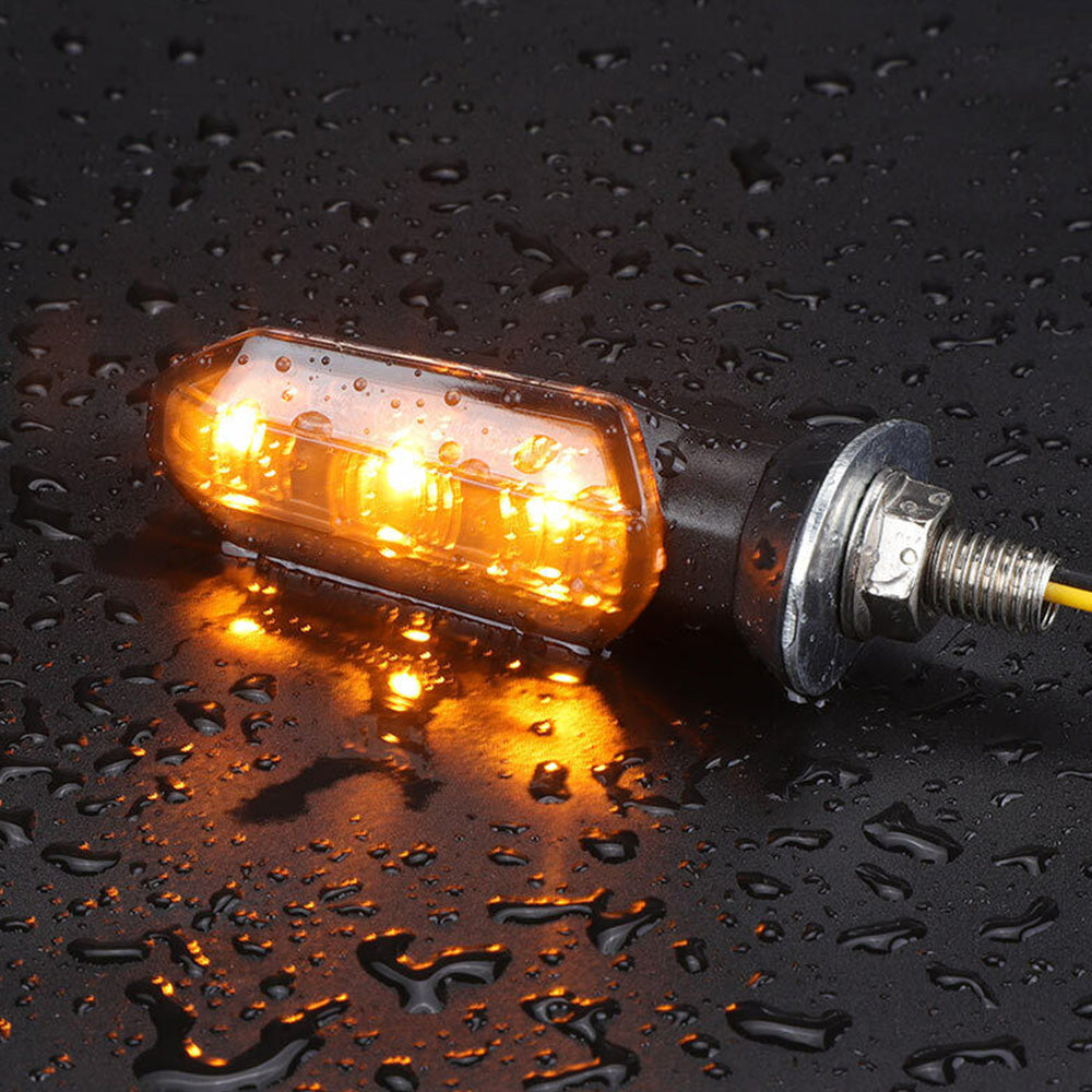 4x Motorcycle LED Turn Signal Indicators Suitable For Bikes ¡§C Amber, Universal Fitment