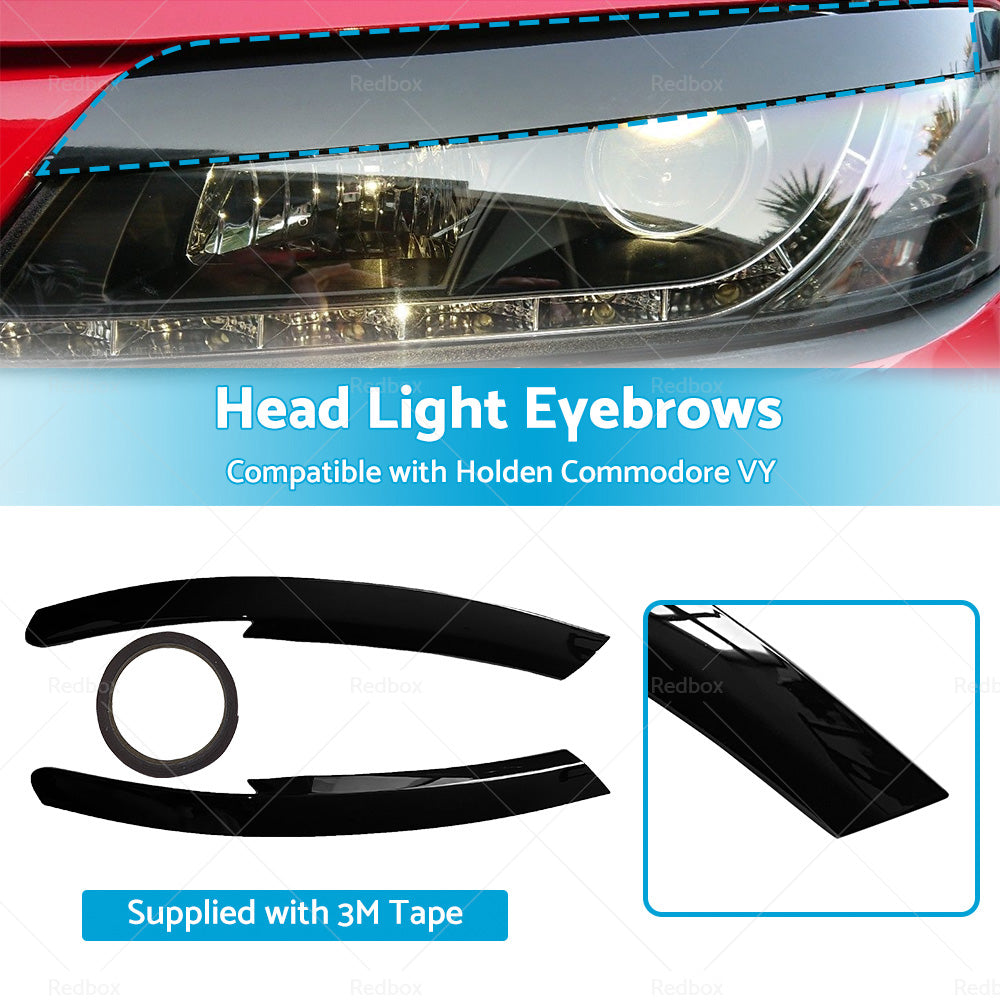 2x Suitable For Holden Commodore VY Headlight Eyelids Eyelid Eyebrows Eye Lids