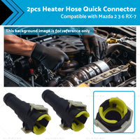 2x Heater Hose Quick Connector Suitable for Mazda MX-3 MX-6 RX-7 Protege MPV