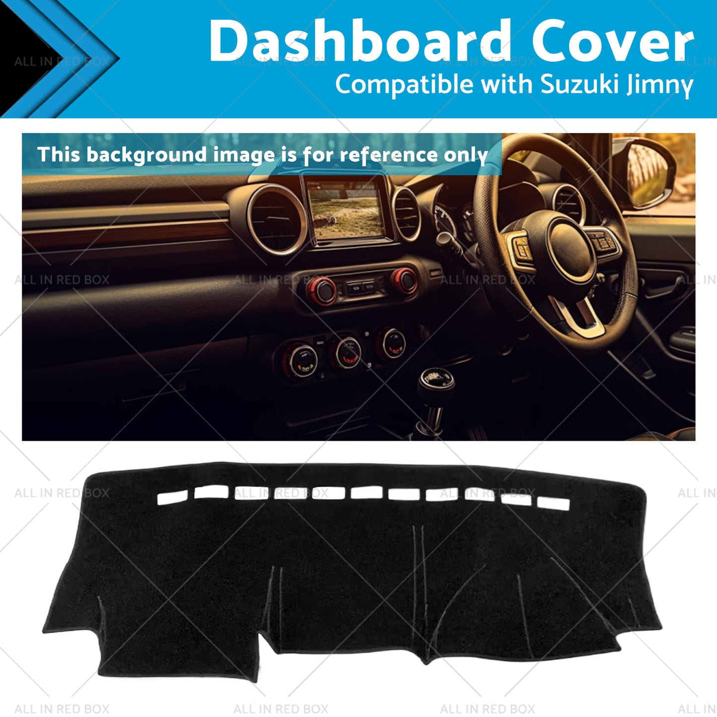 RHD Dashmat Dash Mat For Suzuki Jimny 1998-2018 Dashboard Cover Non-slip