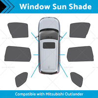 Car Window Magnetic Mesh Sun Shades Suitable for Mitsubishi Outlander 2021-23