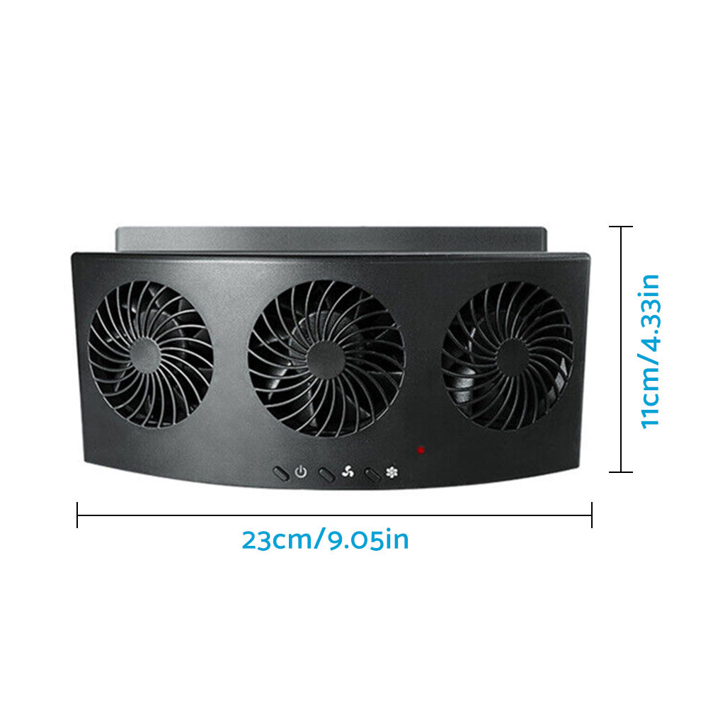 Car Exhaust Window Fan Cooler Air Vent Suitable For Vehicle Cooling with 3 Adjustable Heads