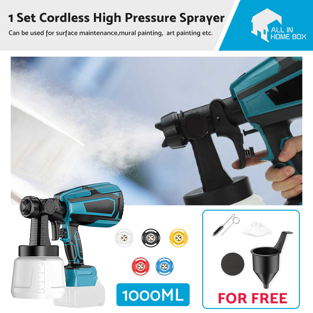 Cordless High Pressure Spray Gun Airless Paint Sprayer For Makita Battery