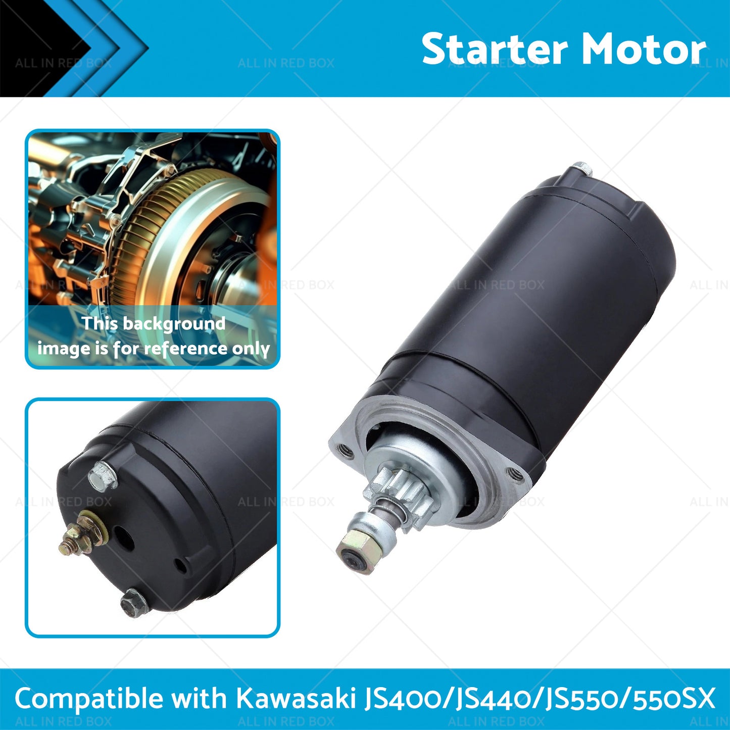 Starter Motor Suitable for Kawasaki jetski JS400, JS440, JS550, 550SX 1976-1995