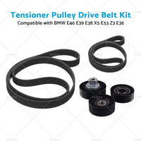 Suitable For BMW E46 E39 E38 X5 E53 Z3 E36 Belt Tensioner Pulley Drive Belt Kit