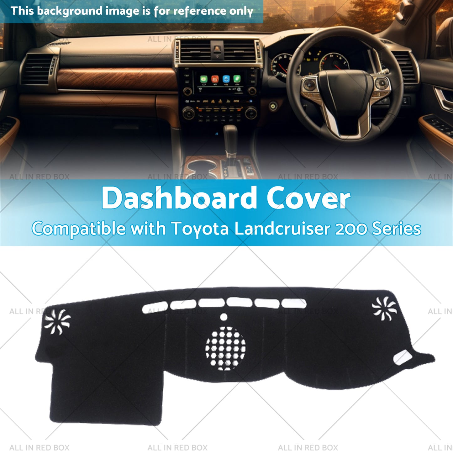 Dash Mat Suitable for Toyota Landcruiser 200 Series ,Series 3 VX GXL 2015-2021