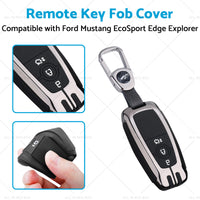 Zinc Alloy Remote Key Fob Cover Suitable For Ford Mustang EcoSport Edge Explorer