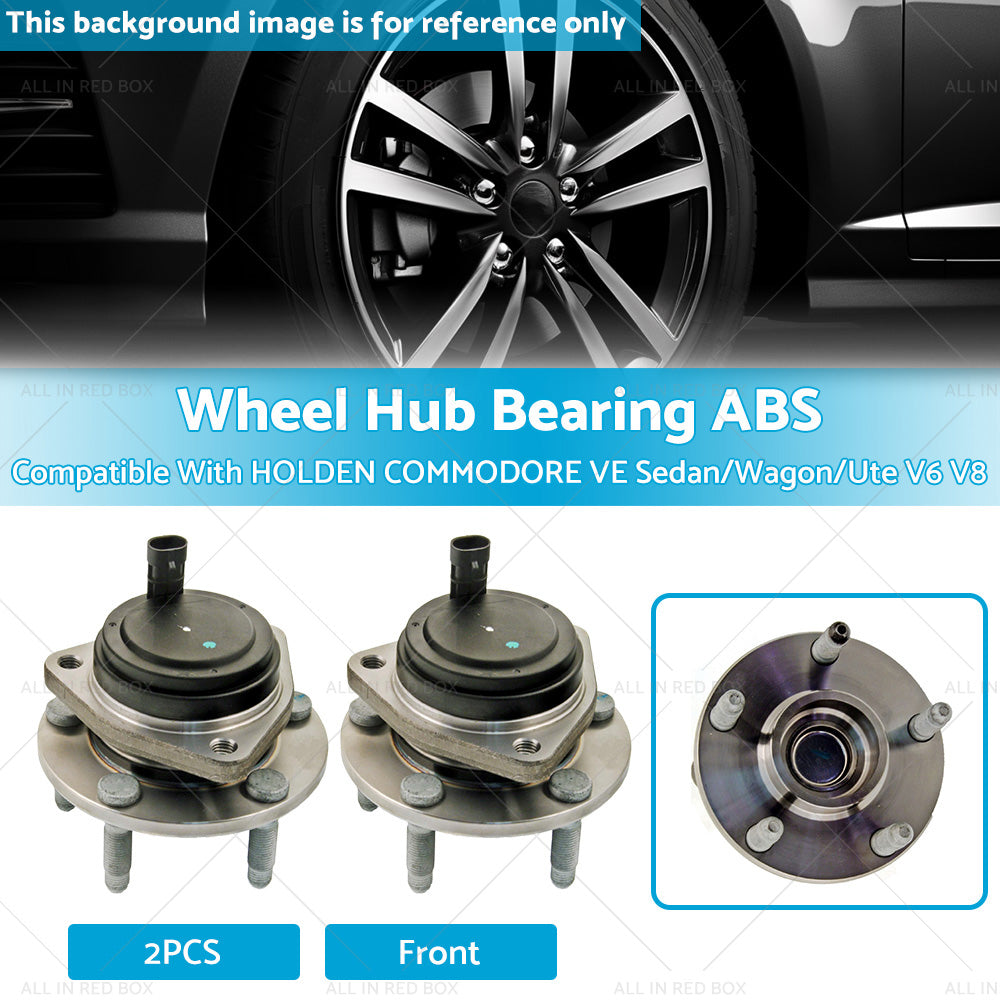 2PCS Front Wheel Hubs Bearing ABS Suitable For Holden Commodore VE V6 V8