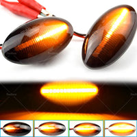 Pair LED Side Indicator Turn Signal Light Lamp For Mini Cooper JCW R50 R53 R52