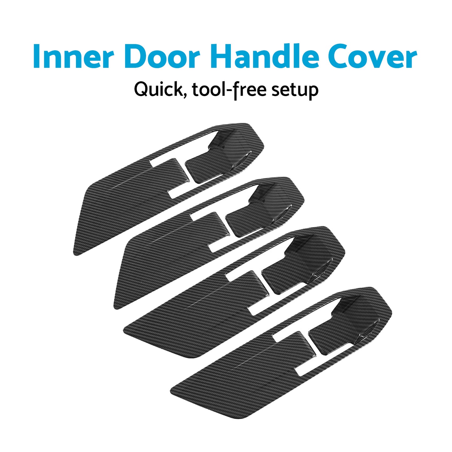 {{ Carbon Fiber Inner Door Handle Cover Suitable For Mitsubishi Triton L200 23-25 }} - Buy Car Parts Online at {{ Kaka Auto Parts }}.