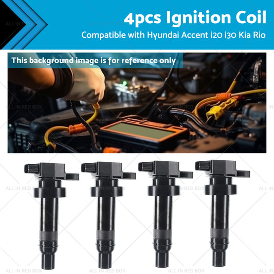 4x Ignition Coil Suitablefor Hyundai Accent i20 i30 Kia Cerato Rio Soul 1.4 1.6L