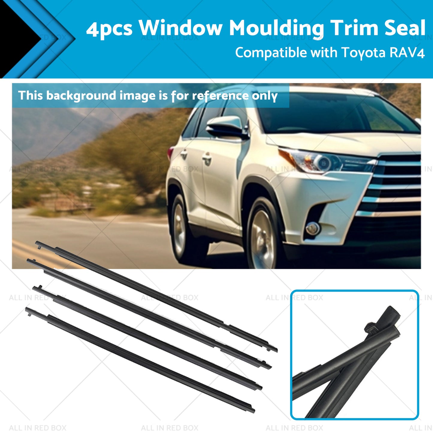 Pack of 4 Weatherstrip Trim Seal Strip Suitable For Toyota RAV4 2009-2012