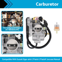 Carburetor Suitable For Suzuki Eiger 400 LTF400 LTF400F 2x4 4x4 Manual 02-07