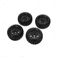 4x Wheel Rim  and  Tires Suitable For HSP 1 10 Monster Truck RC Car 12mm Hub