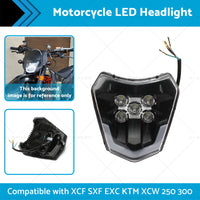 Motorcycle LED Headlight Suitable For XCF SXF EXC KTM XCW 250 300 350 450 500