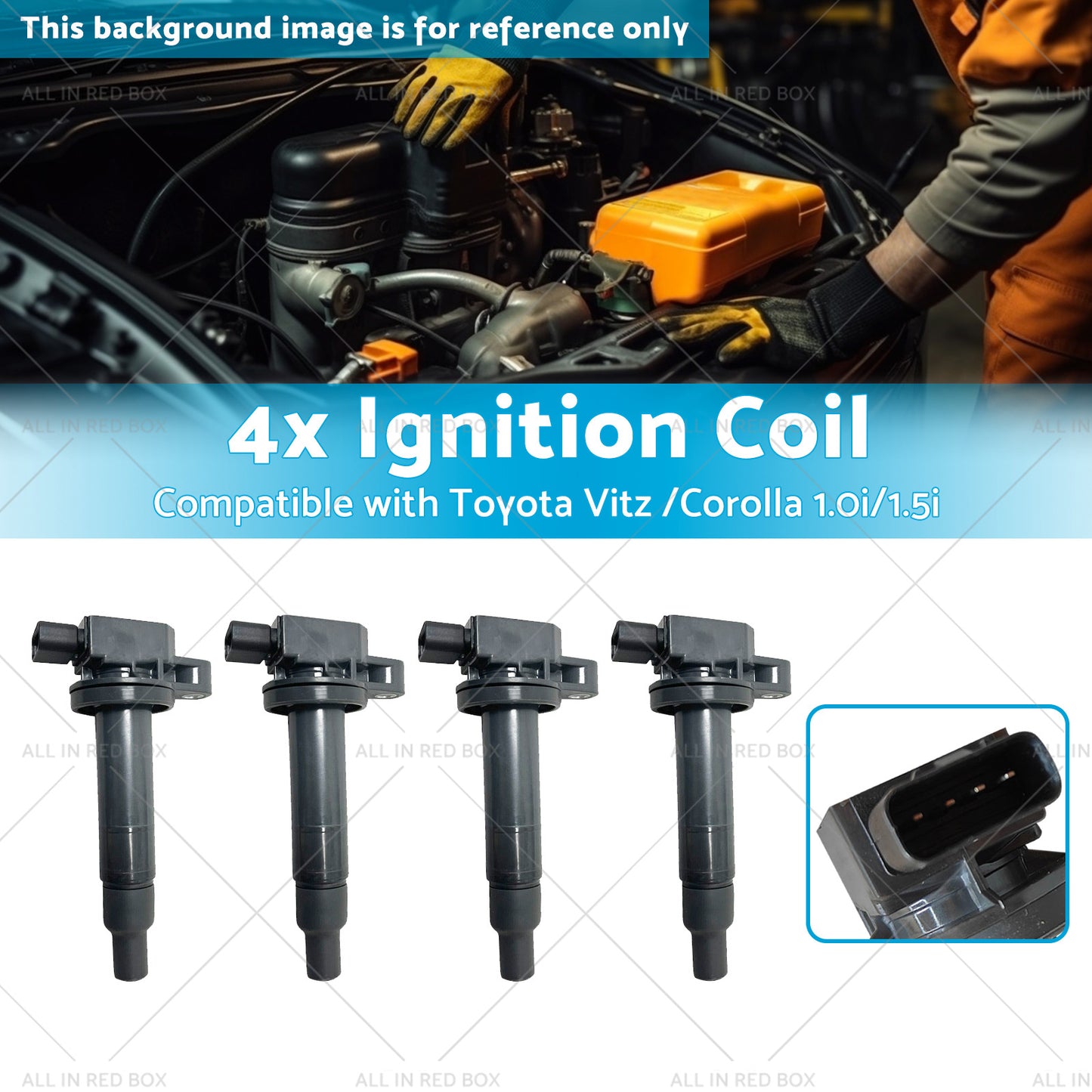 9091902240 4x Ignition Coils Suitablefor Toyota Vitz  00  or Corolla  13  1. 0i or 1. 5i