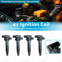 9091902240 4x Ignition Coils Suitablefor Toyota Vitz  00  or Corolla  13  1. 0i or 1. 5i