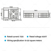 Suitable For ANDERSON STYLE PLUG 175A AMP TRUCK SOLAR CONNECTOR 12 24V CARAVAN