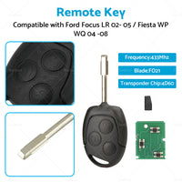 Remote Key 433MHz 4D60 Suitable For Ford Focus LR 02-05 Fiesta WP WQ 04-08