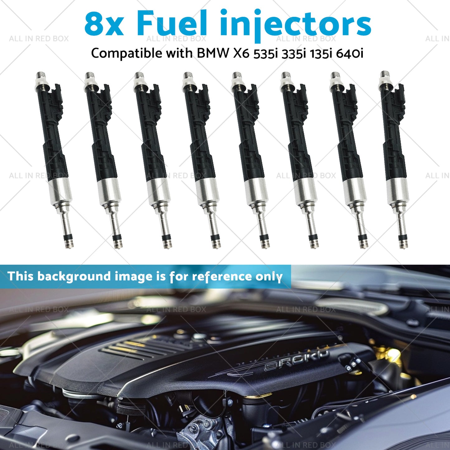 8x Fuel injectors Suitable for BMW X6 535i 335i 135i 3. 0L 13647597870 0261500109