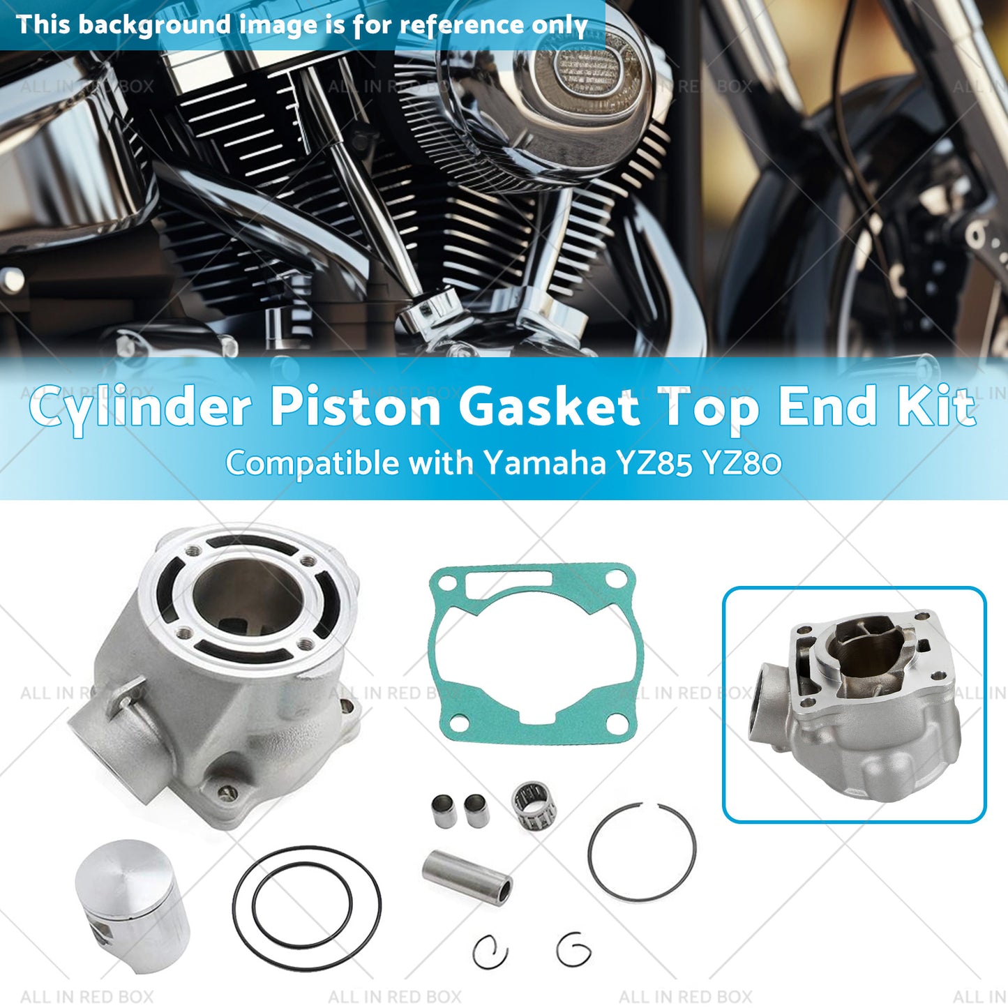 Cylinder Piston Gasket Top End Kit Suitable for Yamaha YZ85 02-18 YZ80 93-01